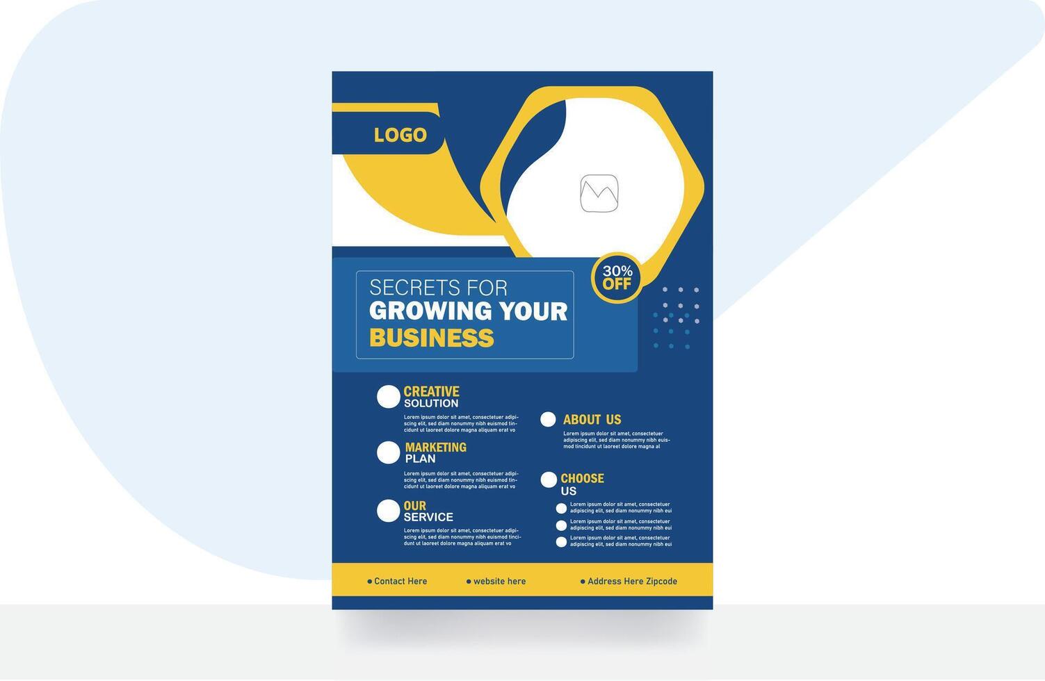 Corporate flyer business brochure design backgrounds template vector