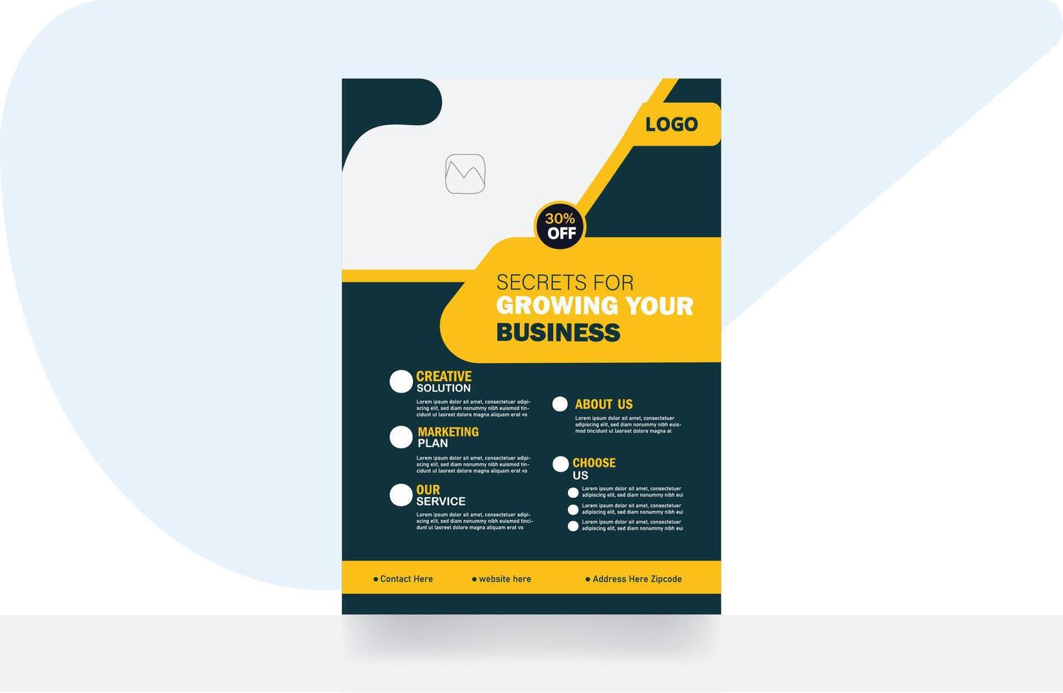 Business flyer brochure design or poster template vector