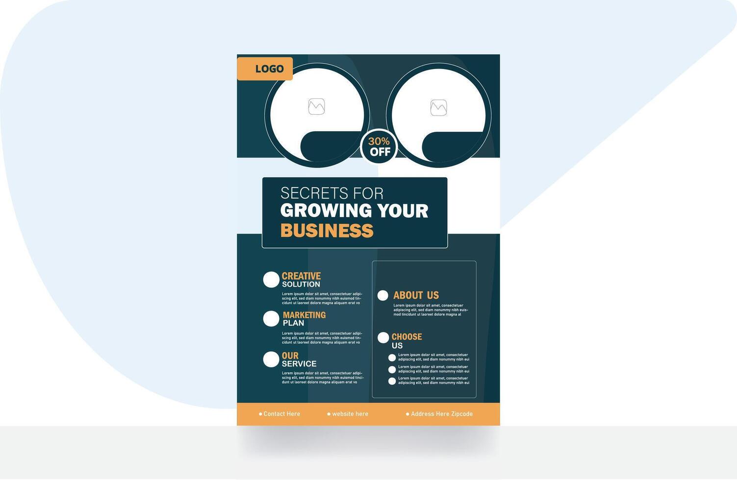 Marketing flyer business brochure design agency banner template vector