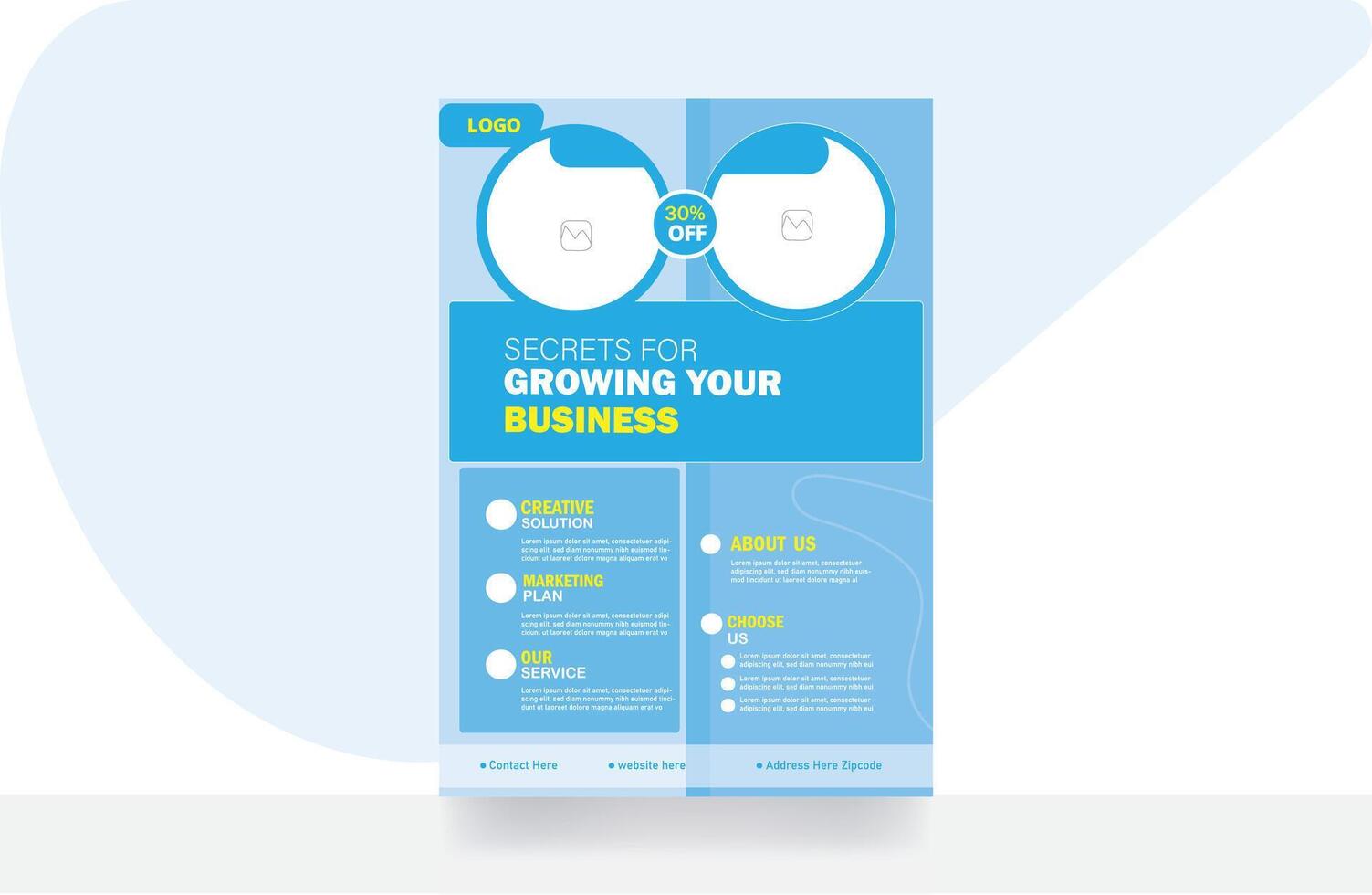 Marketing flyer business brochure design agency banner template vector