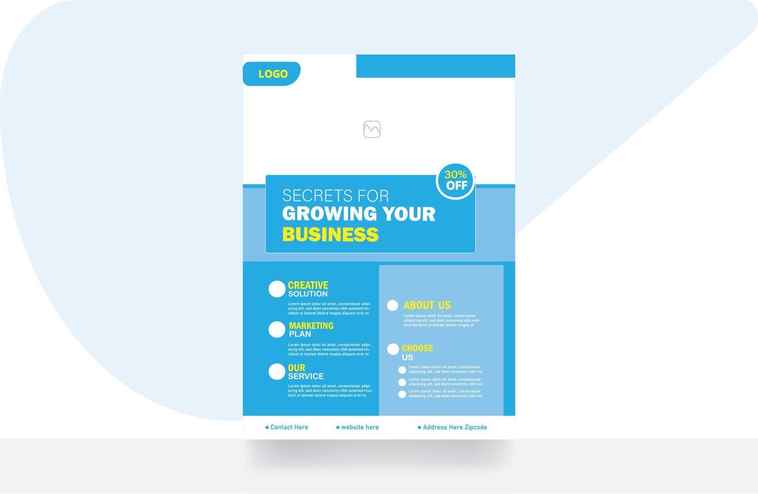 Digital marketing business flyer brochure design agency banner backgrounds template vector