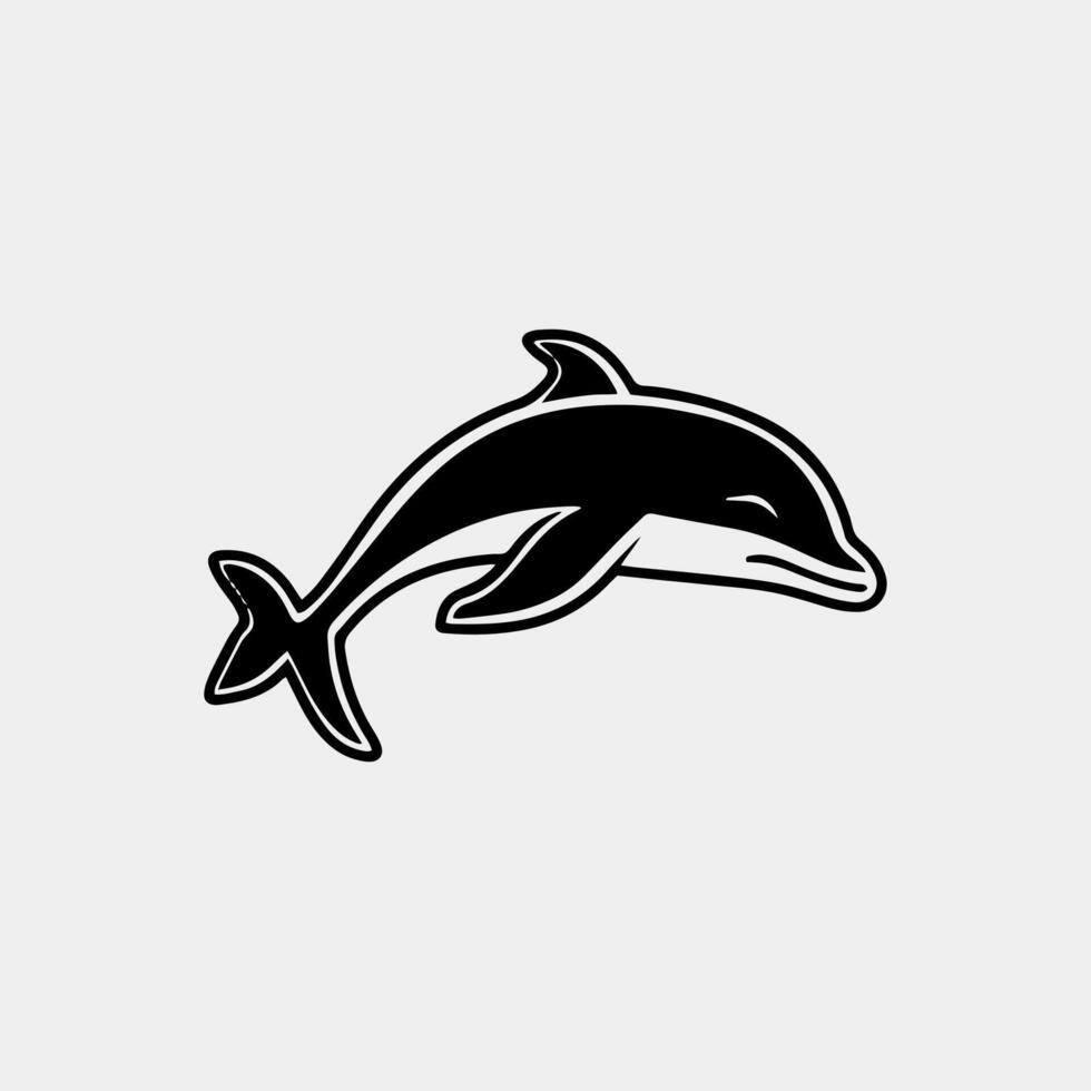 un delfín saltando fuera de el agua vector