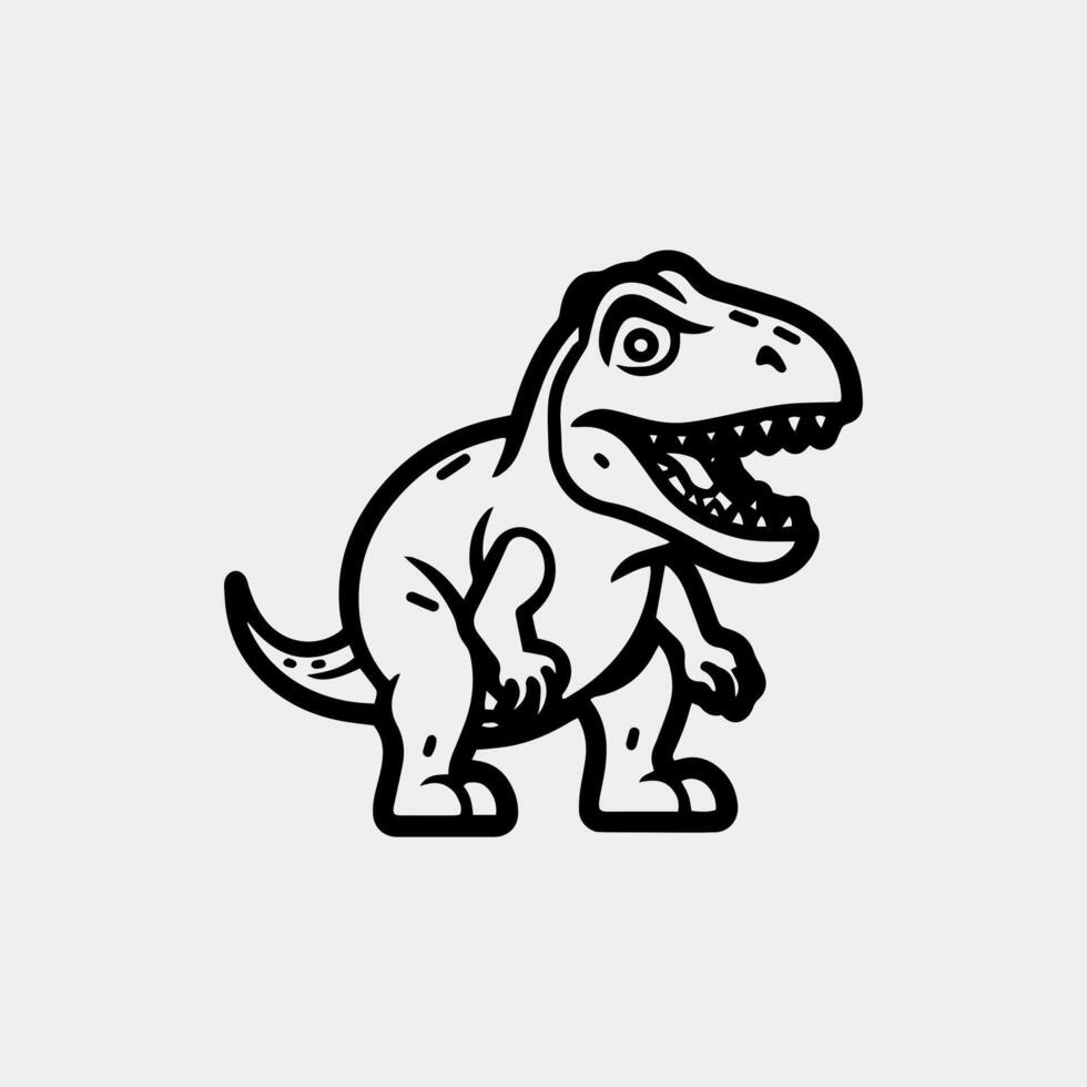 un t - rex con sus boca abierto y sus dientes amplio abierto vector