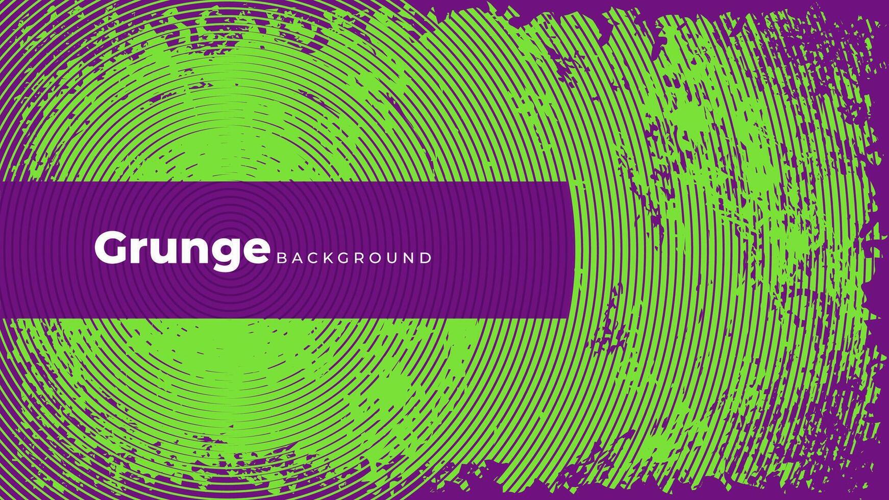 Green and Purple Circle Lines Background with Grunge Effect vector