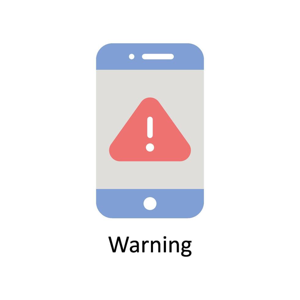 Warning vector Flat icon style illustration. EPS 10 File