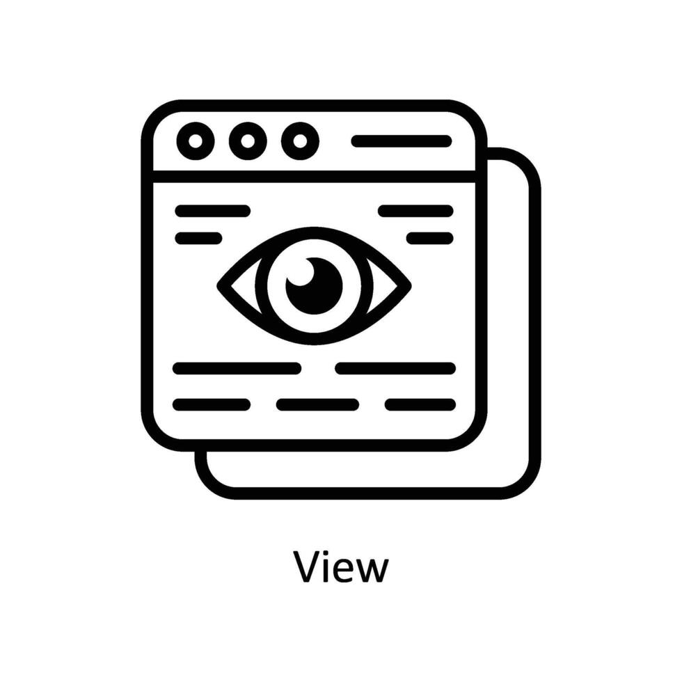 View Vector outline icon Style illustration. EPS 10 File