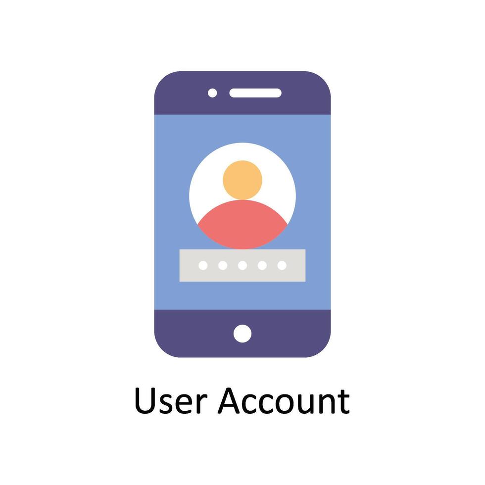 User account  vector Flat icon style illustration. EPS 10 File