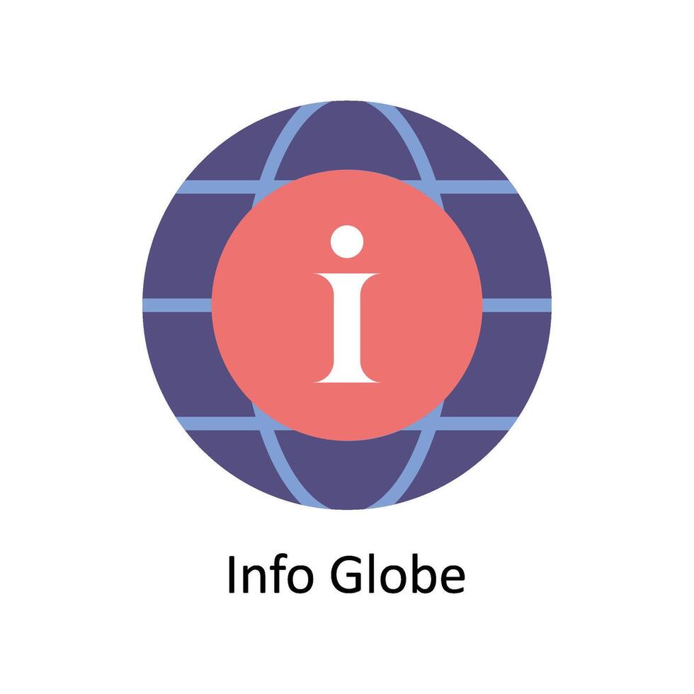 Info Globe vector Flat icon style illustration. EPS 10 File