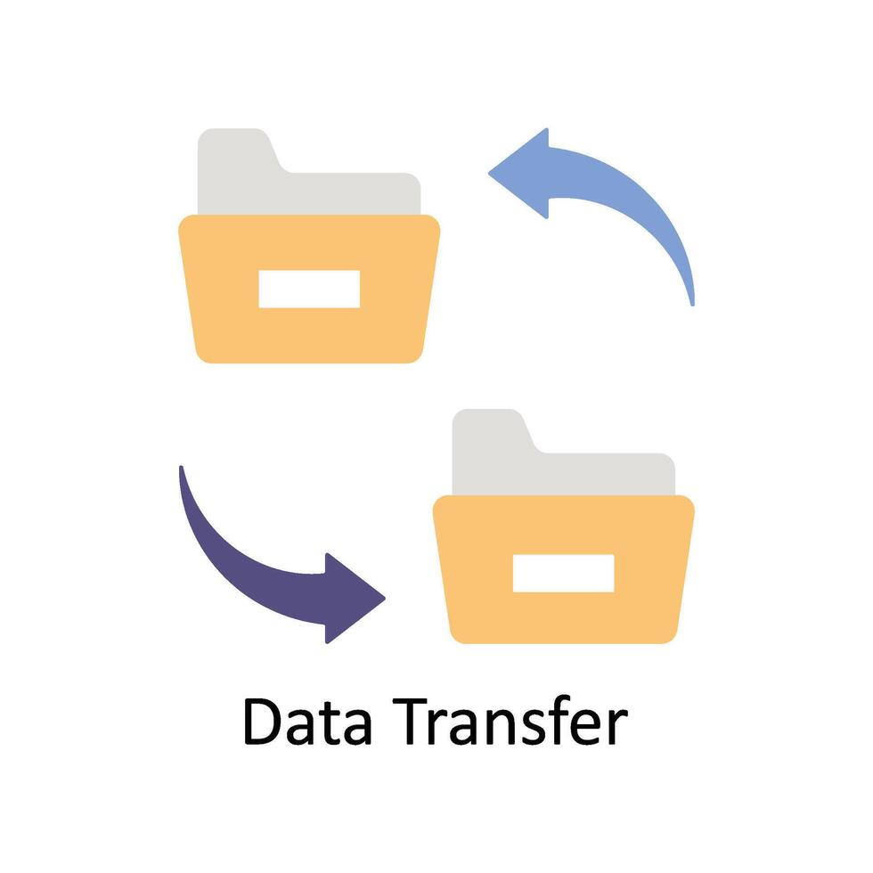 Data Transfer vector Flat icon style illustration. EPS 10 File