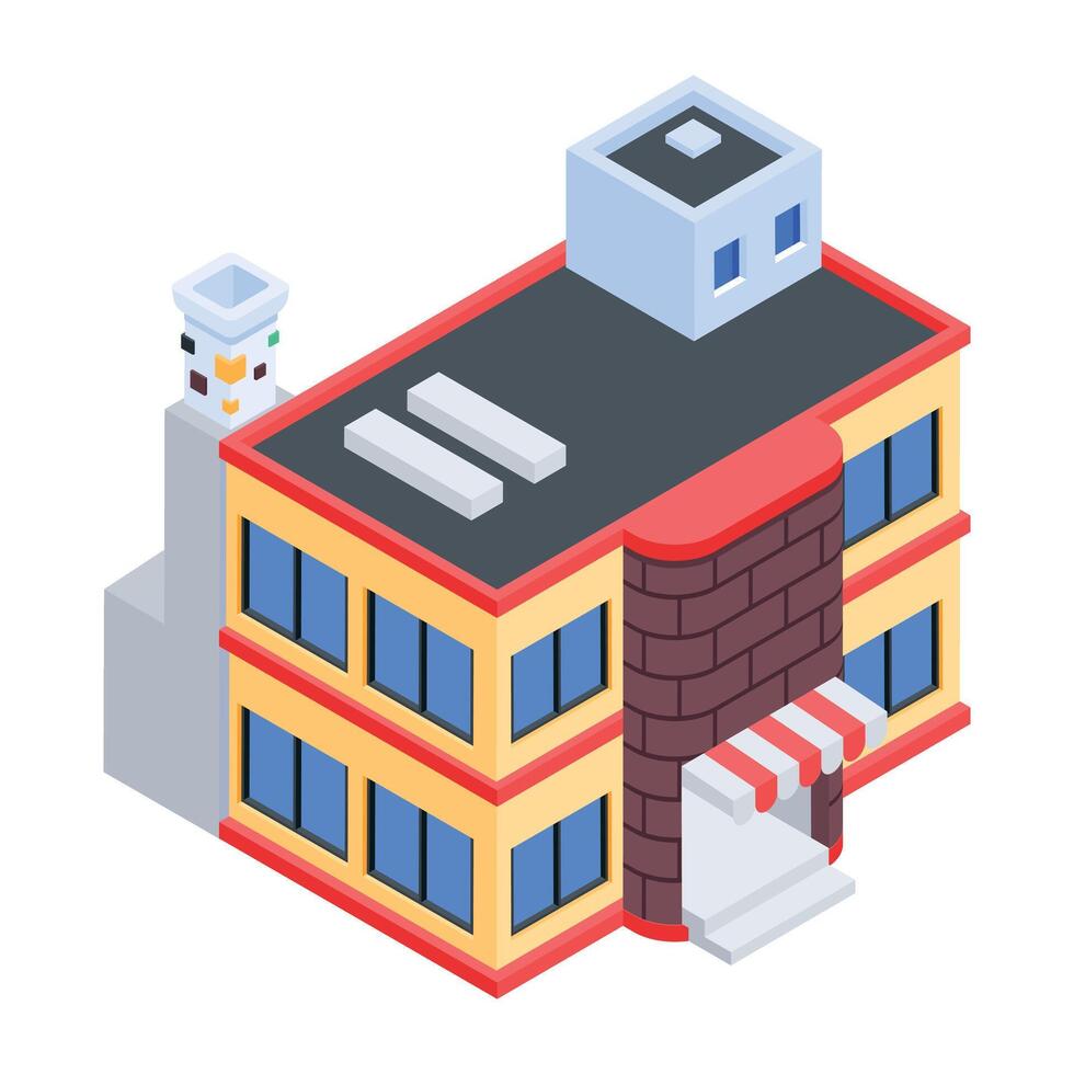 Real Estate Isometric Icon vector