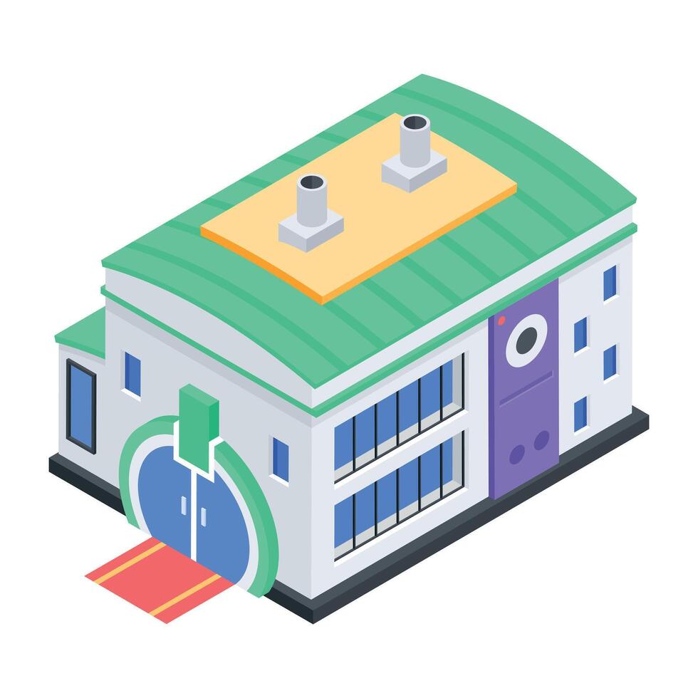 Urban Architectures Isometric Icon vector