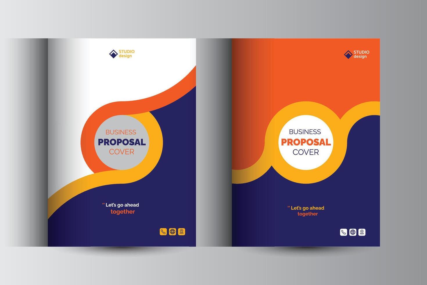 Business Proposal Catalog Cover Design Template Concepts vector