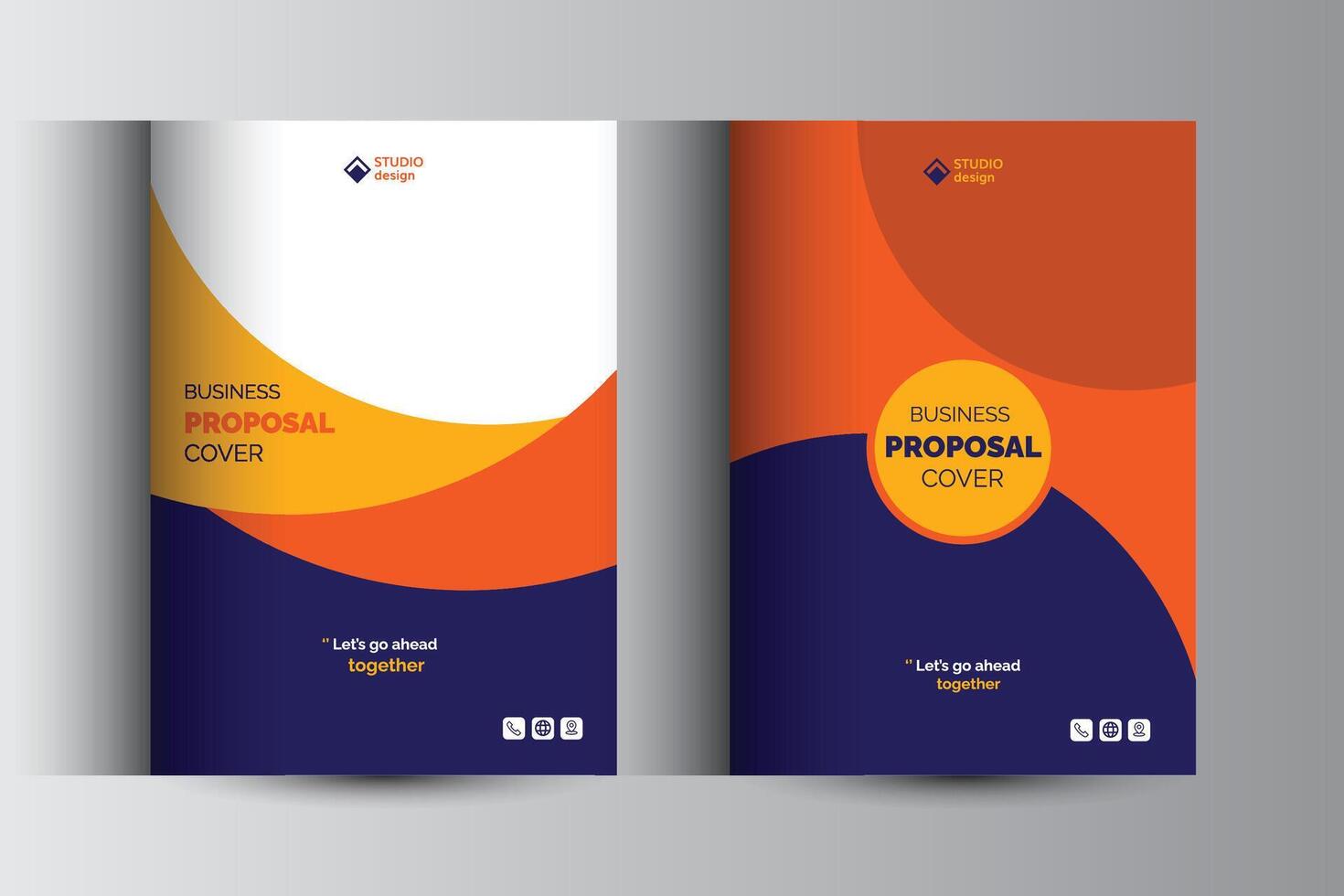 Business Proposal Catalog Cover Design Template Concepts vector