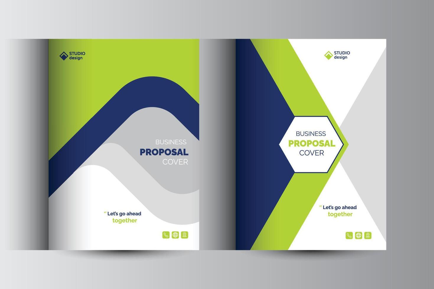 Corporate Business Proposal Cover Design Template Concepts Adept for multipurpose Projects vector