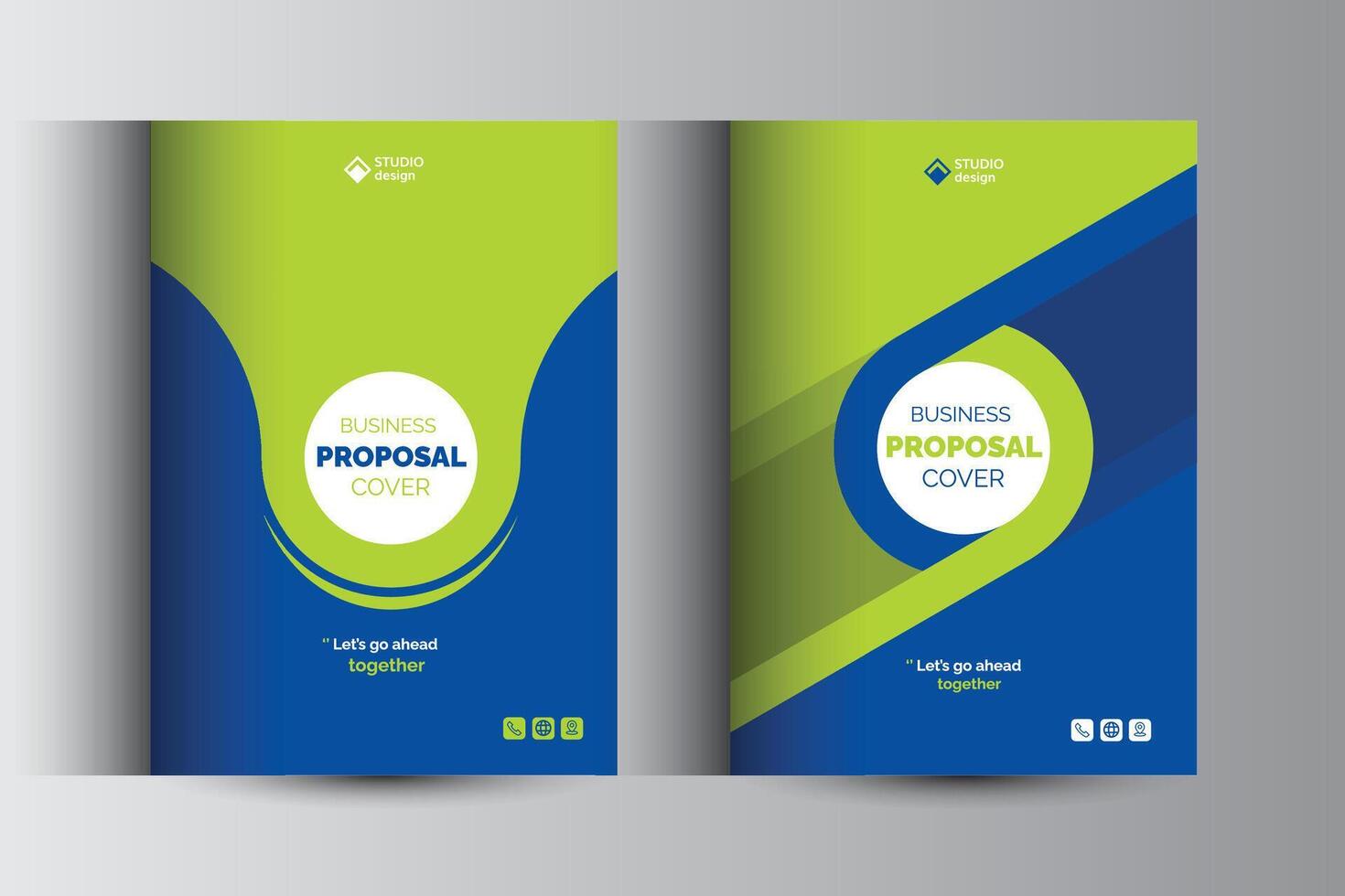 Business Proposal Catalog Cover Design Template Concepts vector