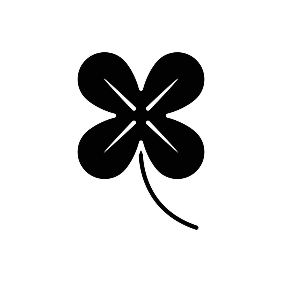 4 leaf clover icon vector design template simple and clean