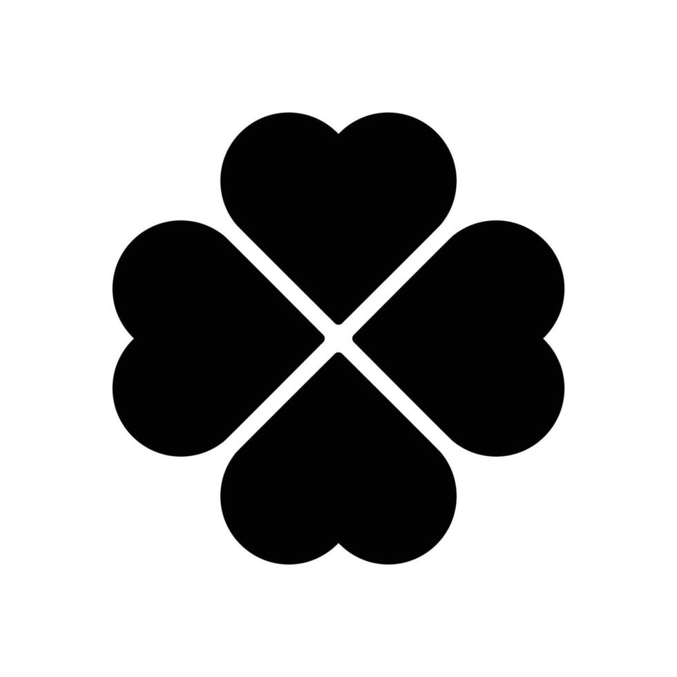 4 leaf clover icon vector design template simple and clean