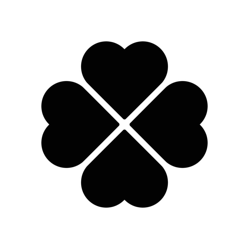 4 leaf clover icon vector design template simple and clean