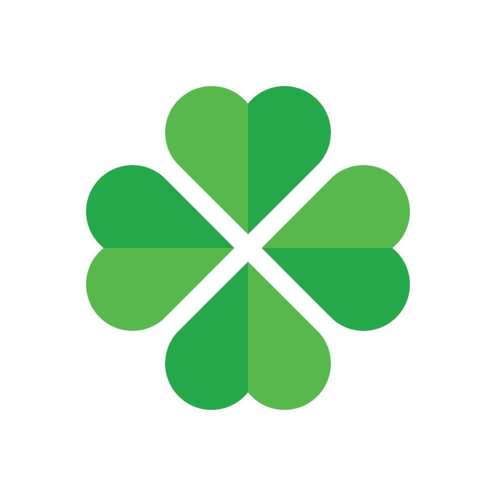 4 leaf clover icon vector design template simple and clean