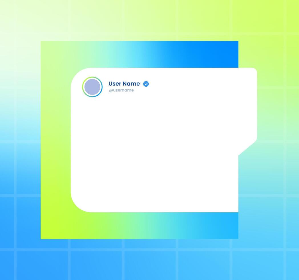 Social media frame isolated template. Colorful social media interface. vector