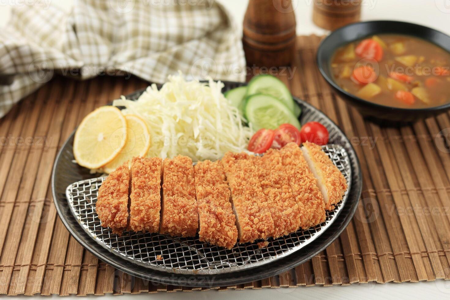 Chicken katsu Served with Japanese Curry photo