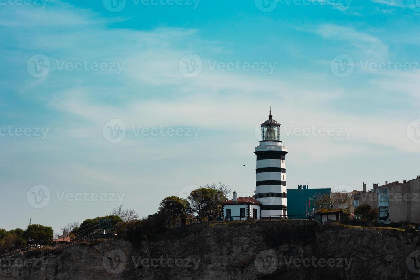 Sile Lighthouse or Sile Deniz Feneri in black sea coast of Istanbul photo