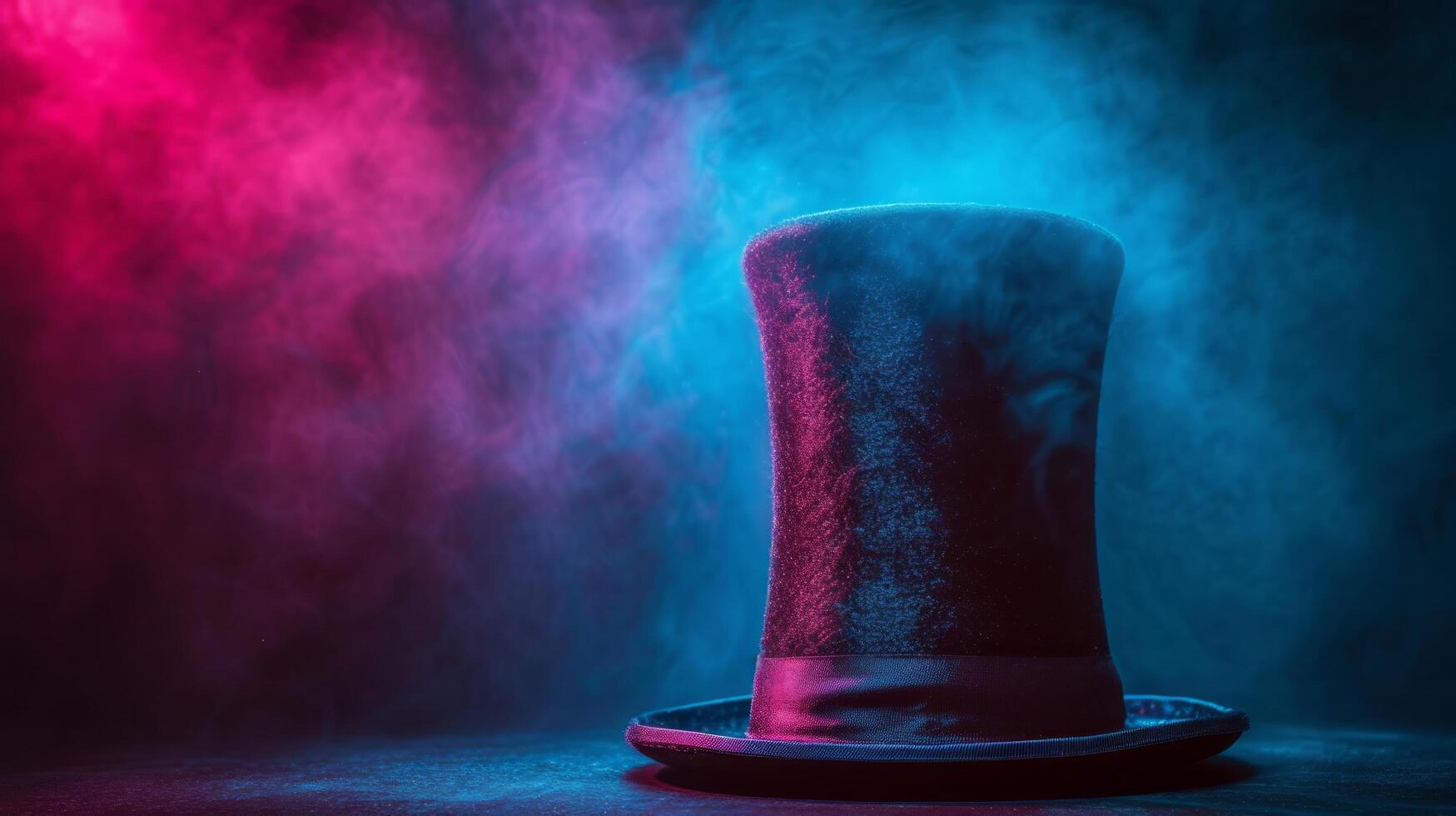 AI generated Magic background with magician's hat photo