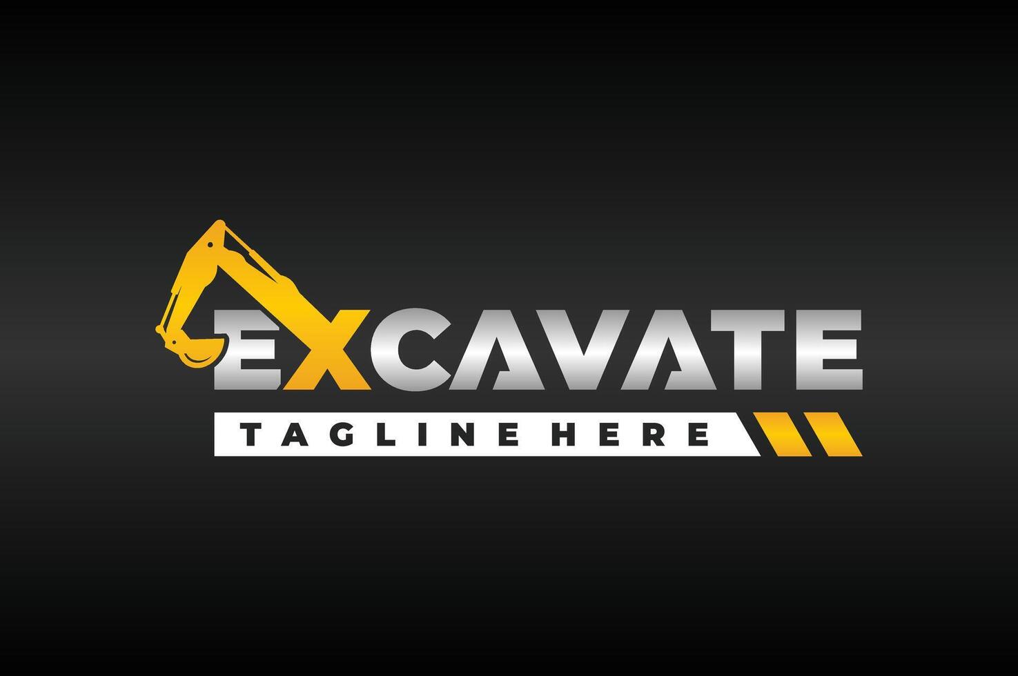 excavador texto logo vector