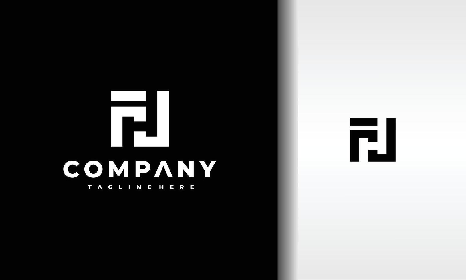 monogram letter FHJ logo vector
