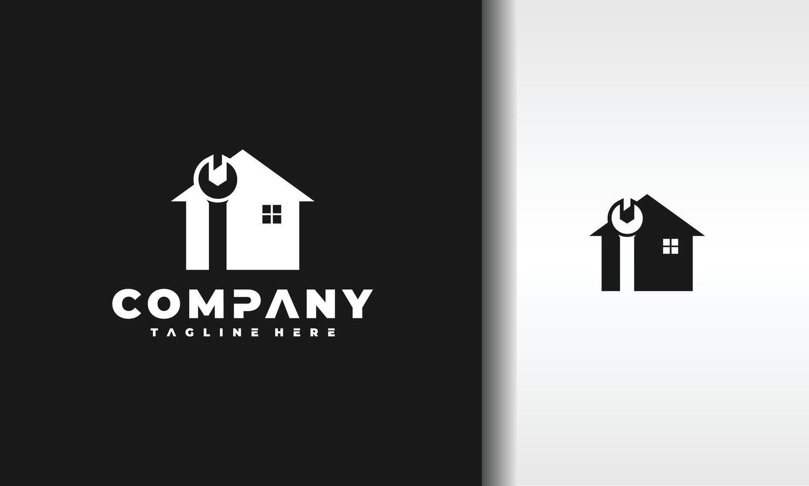 home wrench logo vector