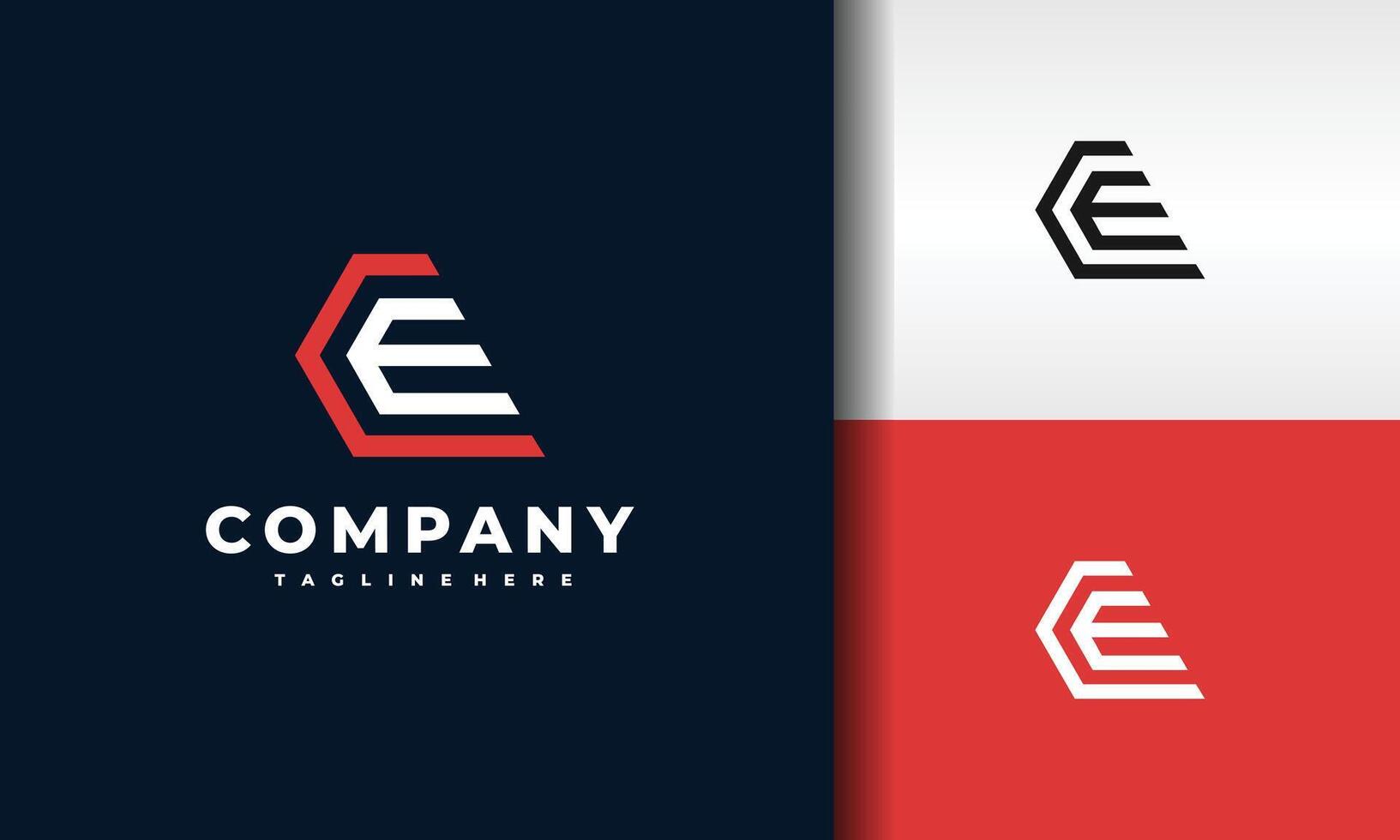 initials letter CE logo vector