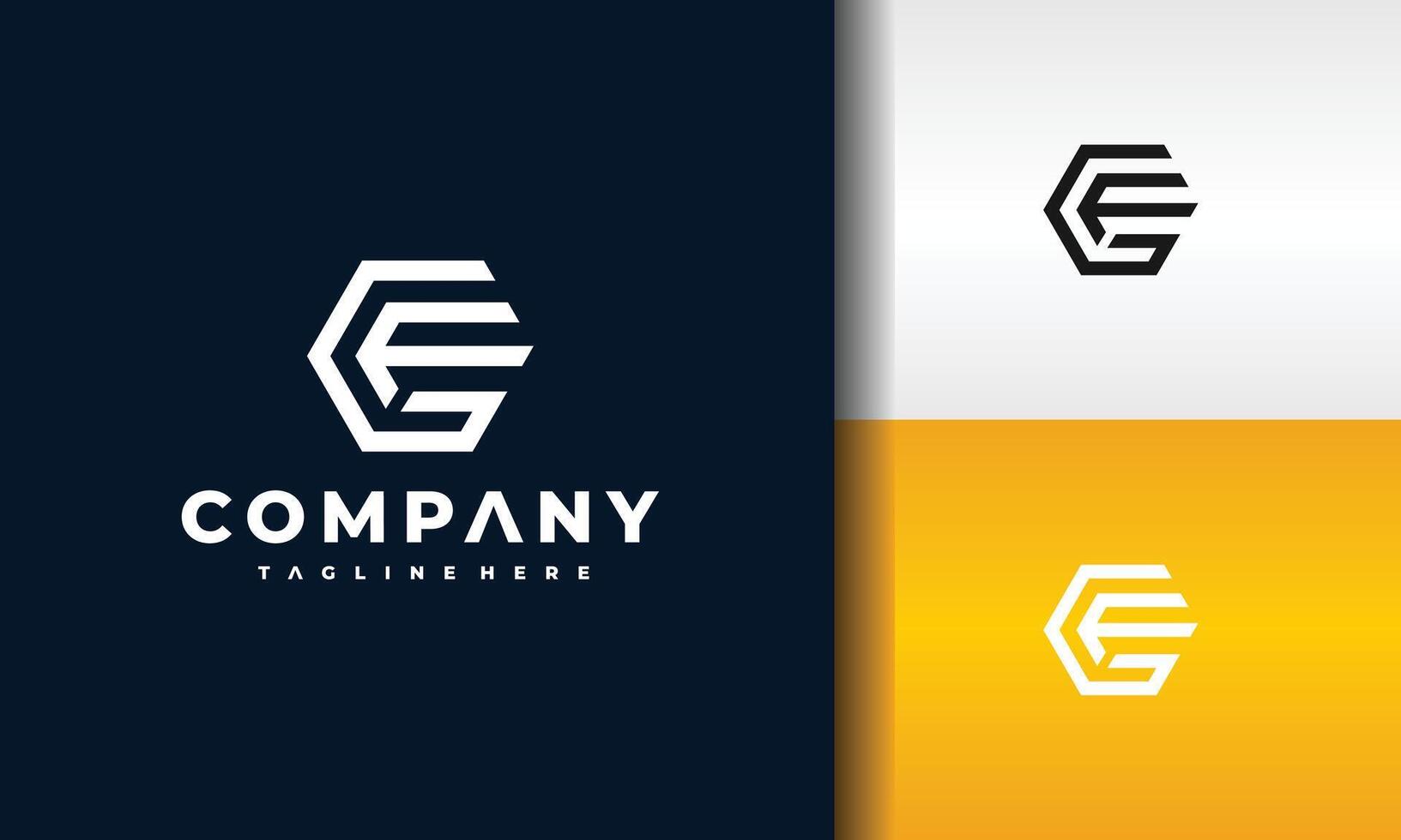 monogram letter GF logo vector