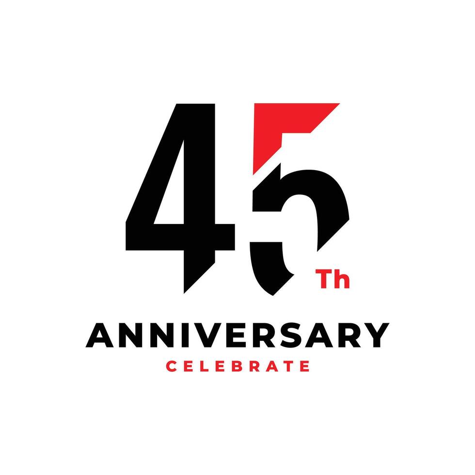 Anniversary Number Design For Greeting Moment vector