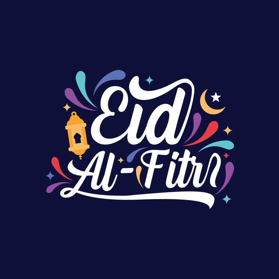 eid Mubarak letra vector diseño