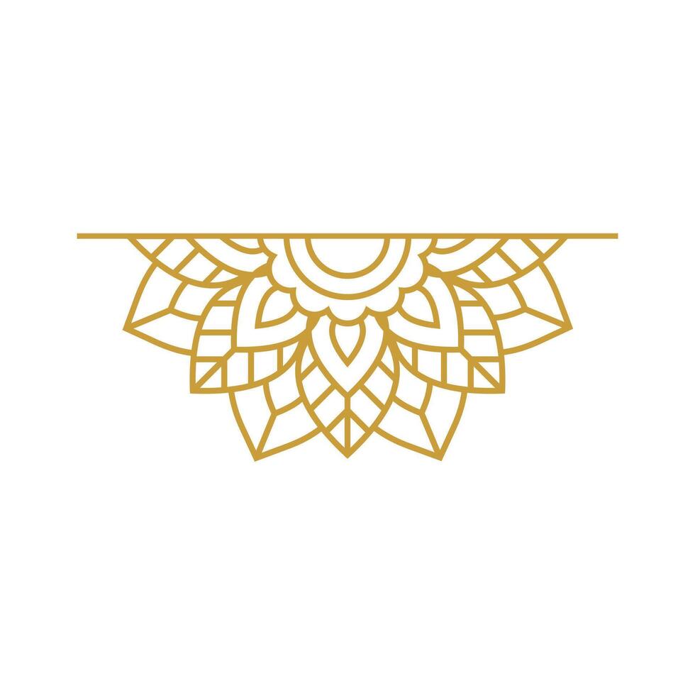 Mandala Wedding Ornament Gold Vector Design