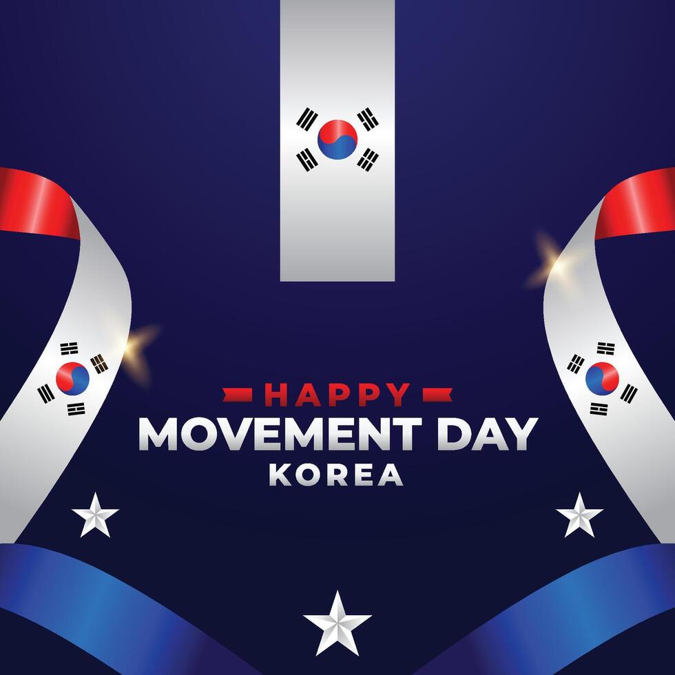 Korea Movement day vector design template