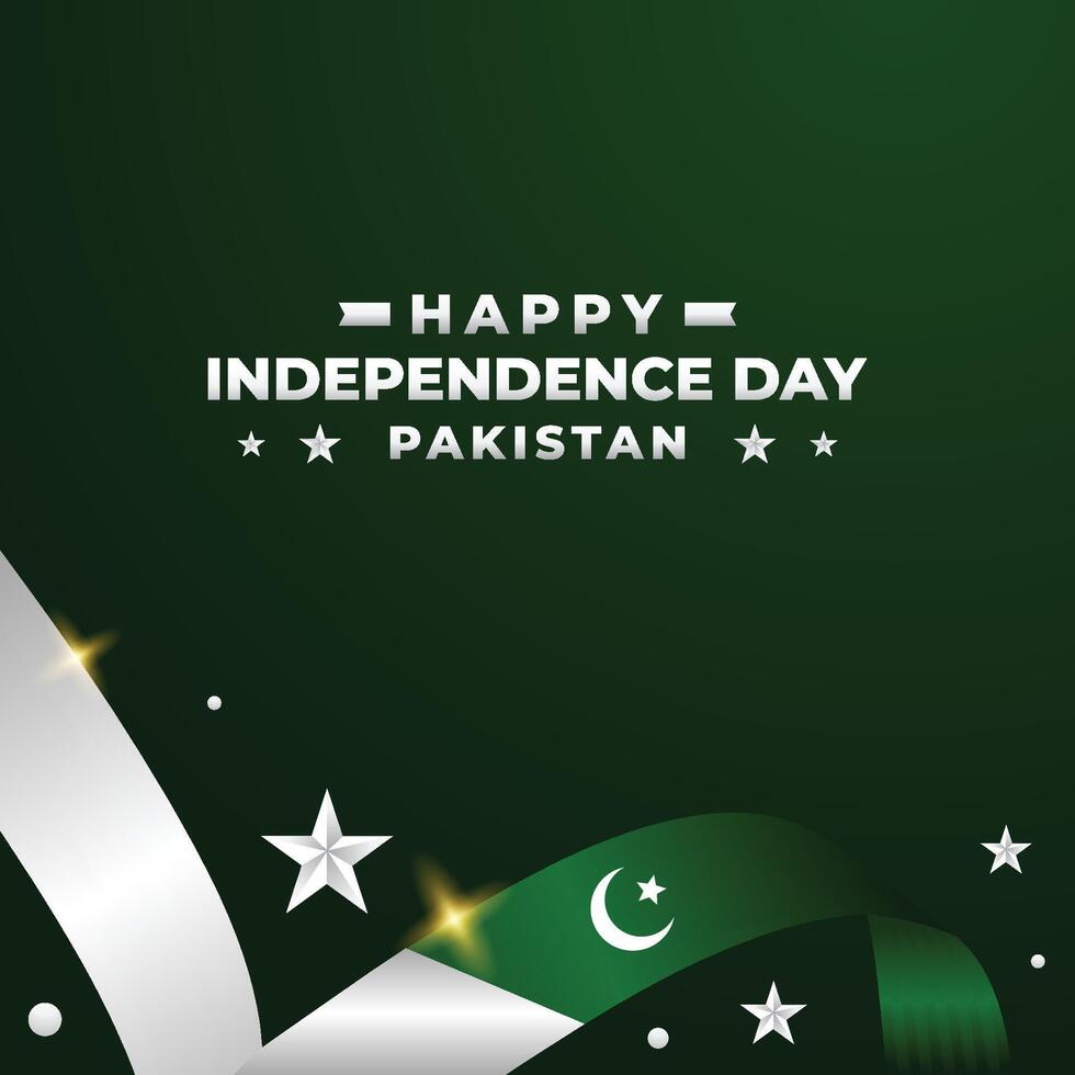 Pakistán independencia día vector diseño modelo