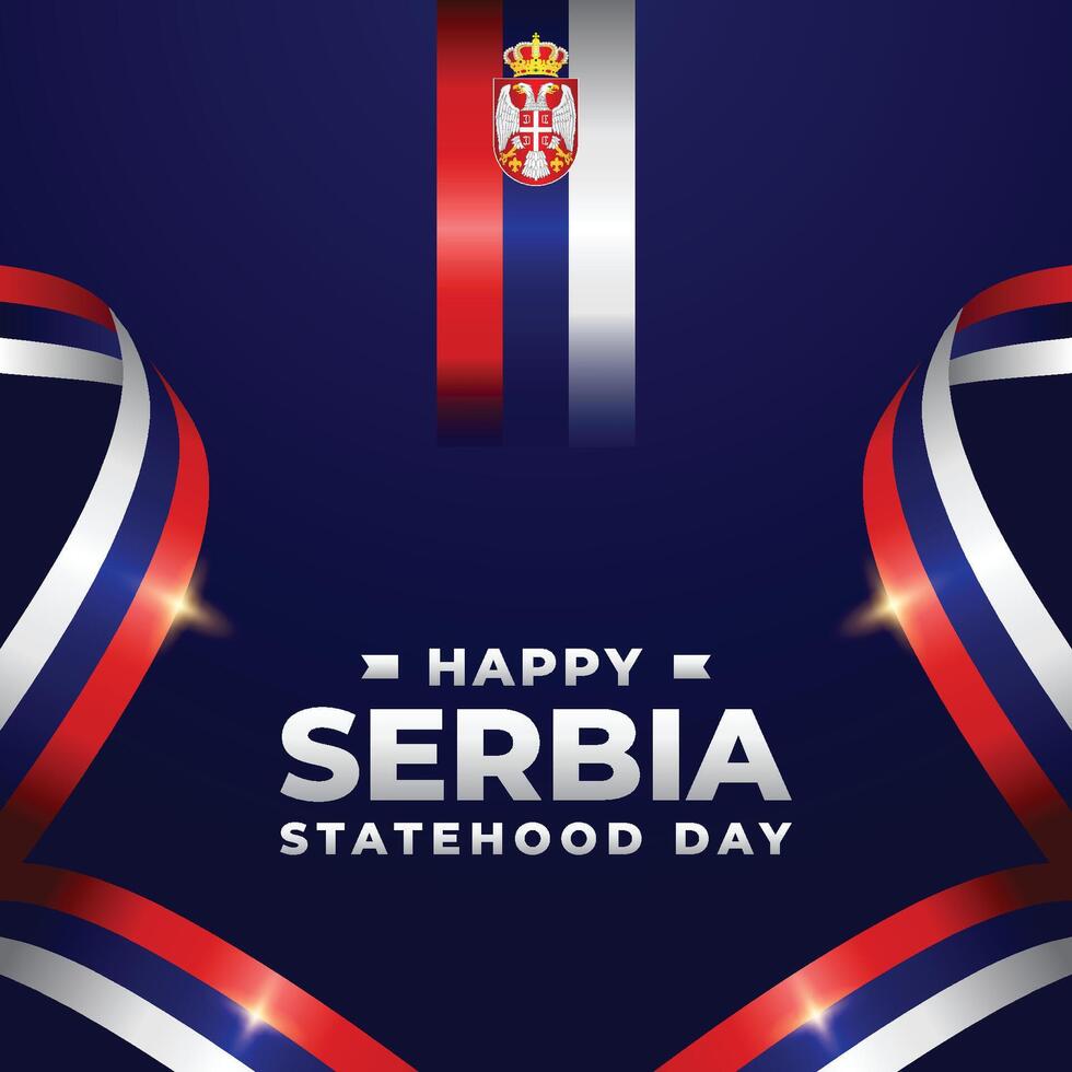 serbia statehood day design illustration collection vector