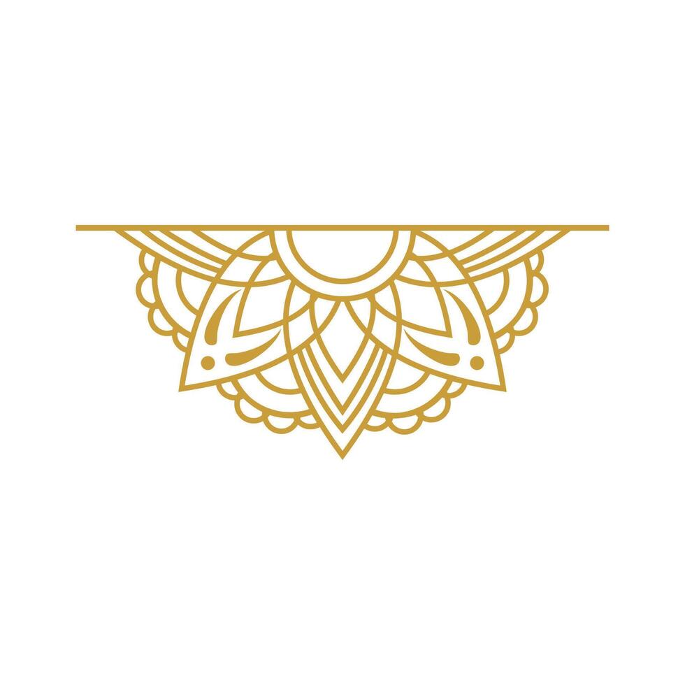 Mandala Wedding Ornament Gold Vector Design