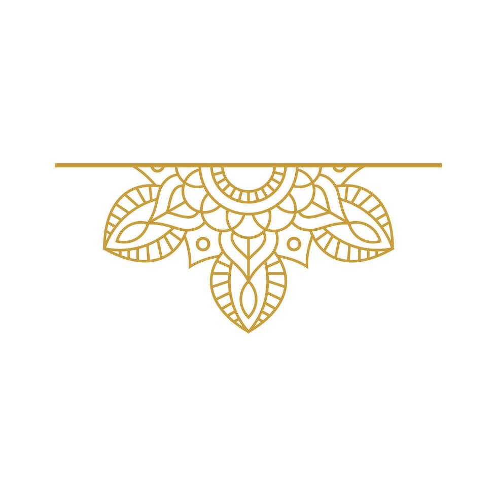 Mandala Wedding Ornament Gold Vector Design