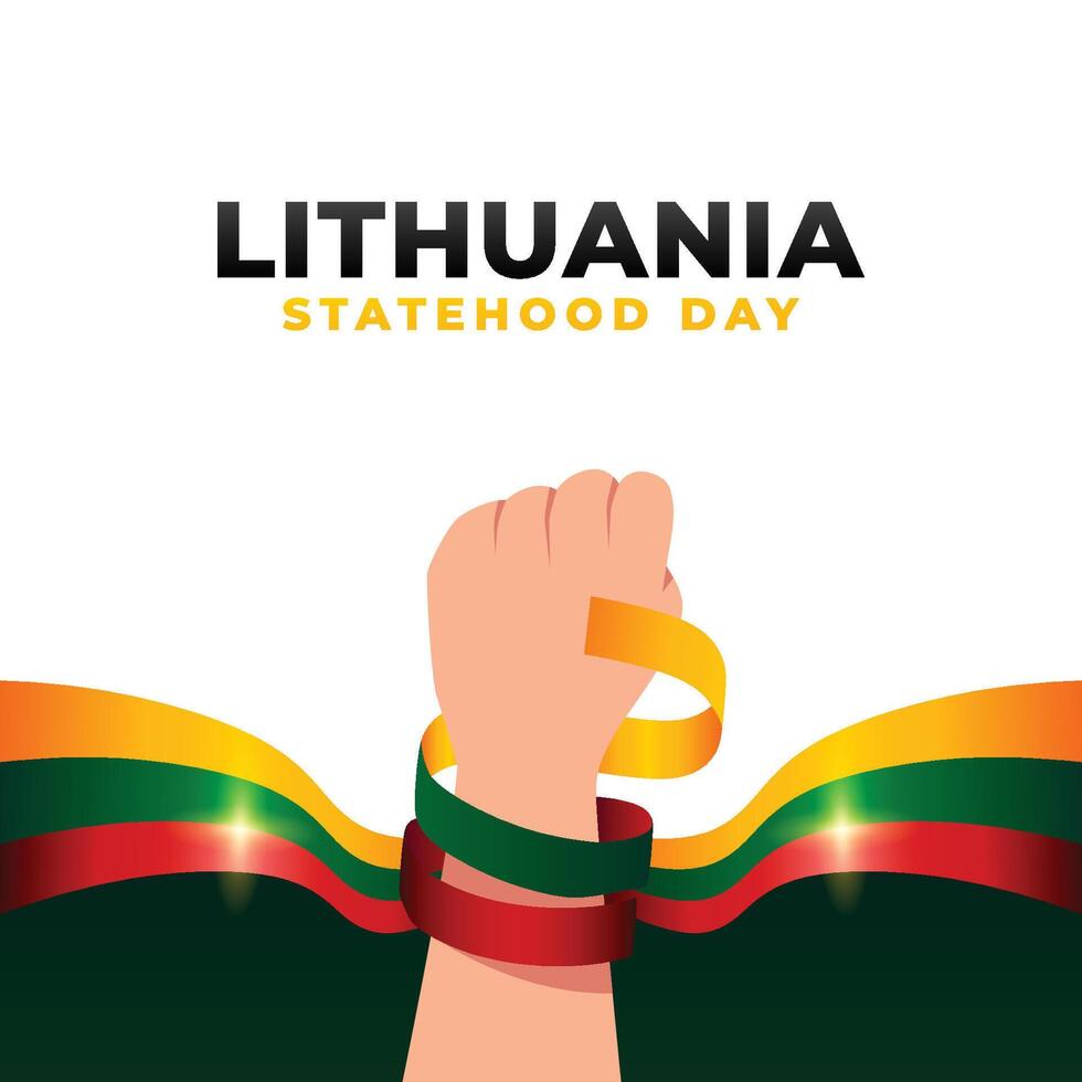 lithuania statehood day design illustration collection vector