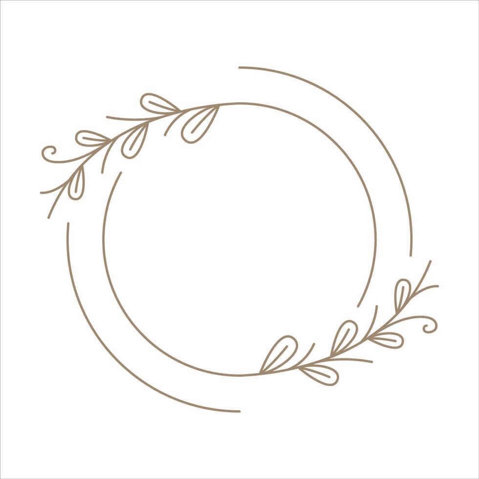 Leaf Wedding Ornament Design Element Collection vector