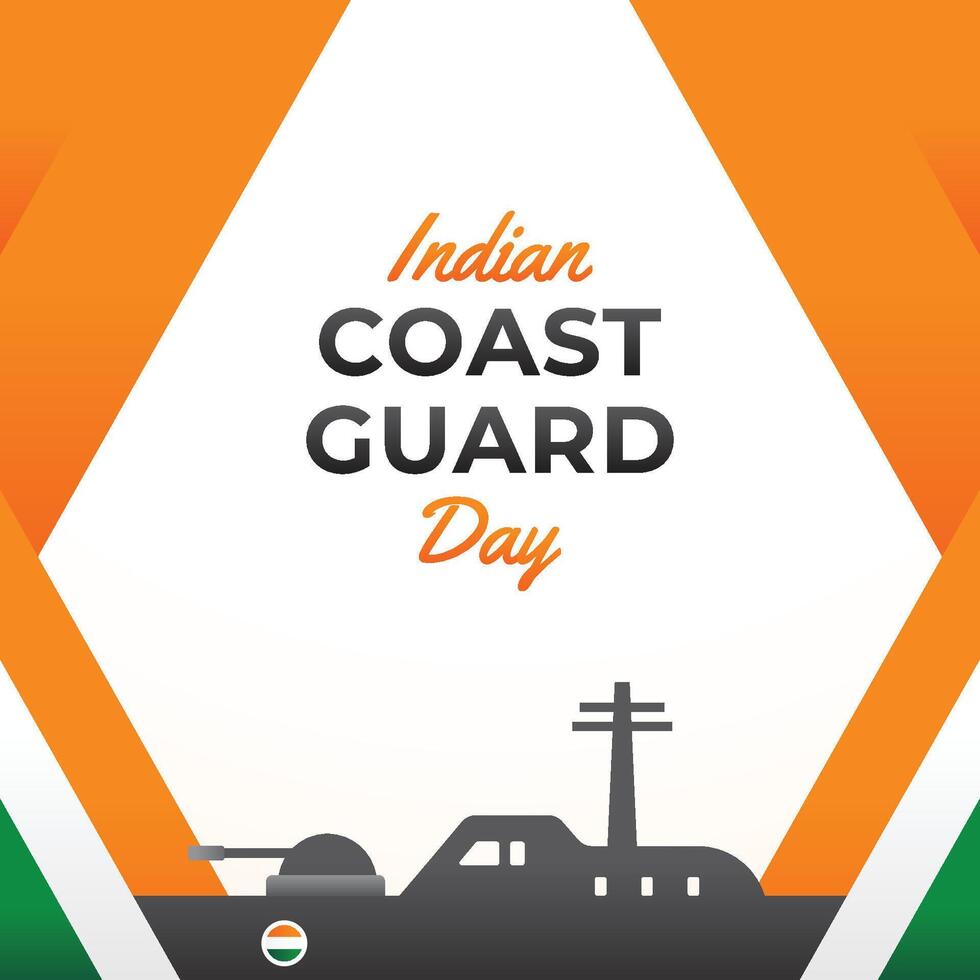 Indian Coast Guard Day Design Illustration vector