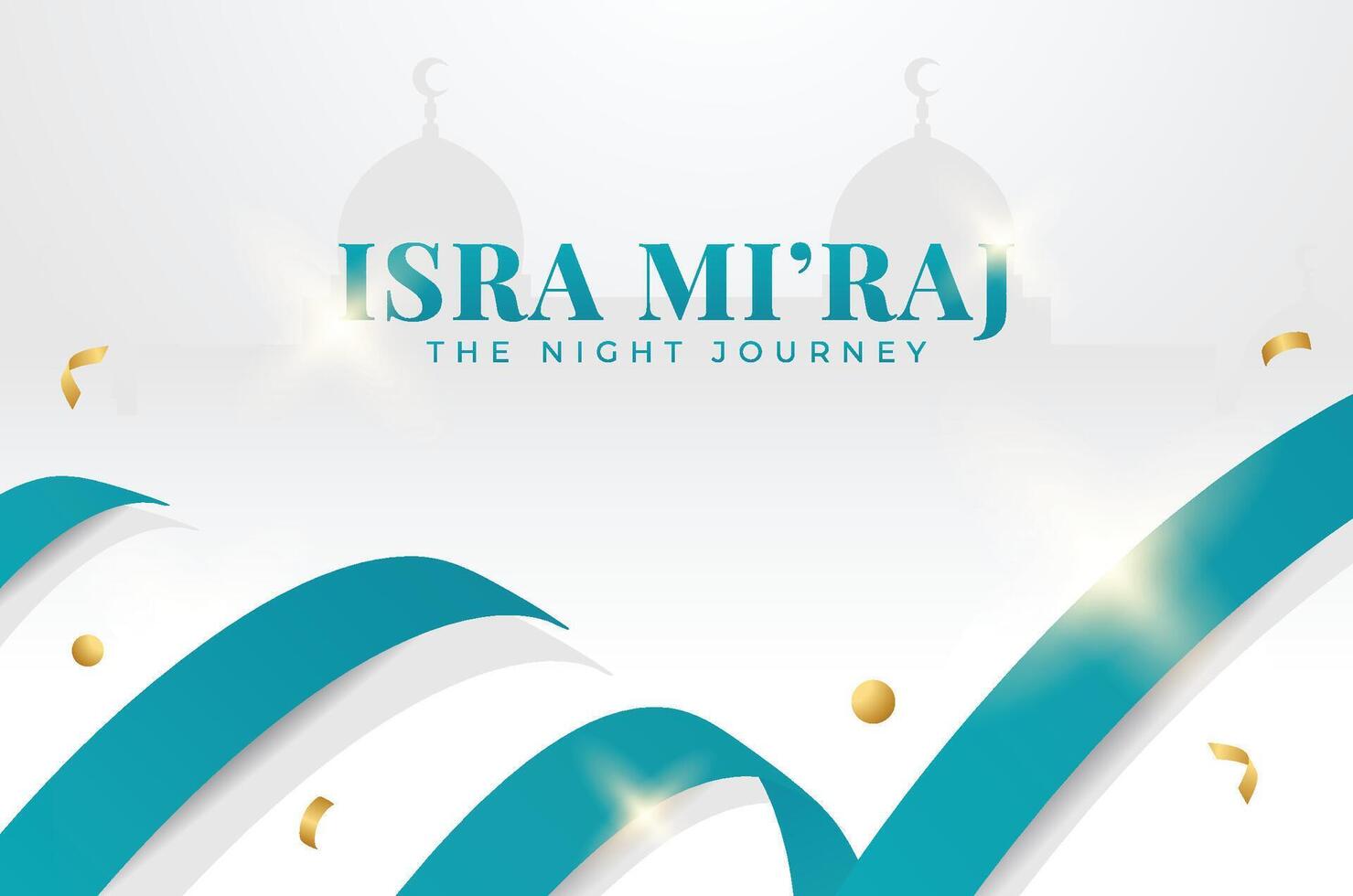 Isra Mi'raj design background template vector