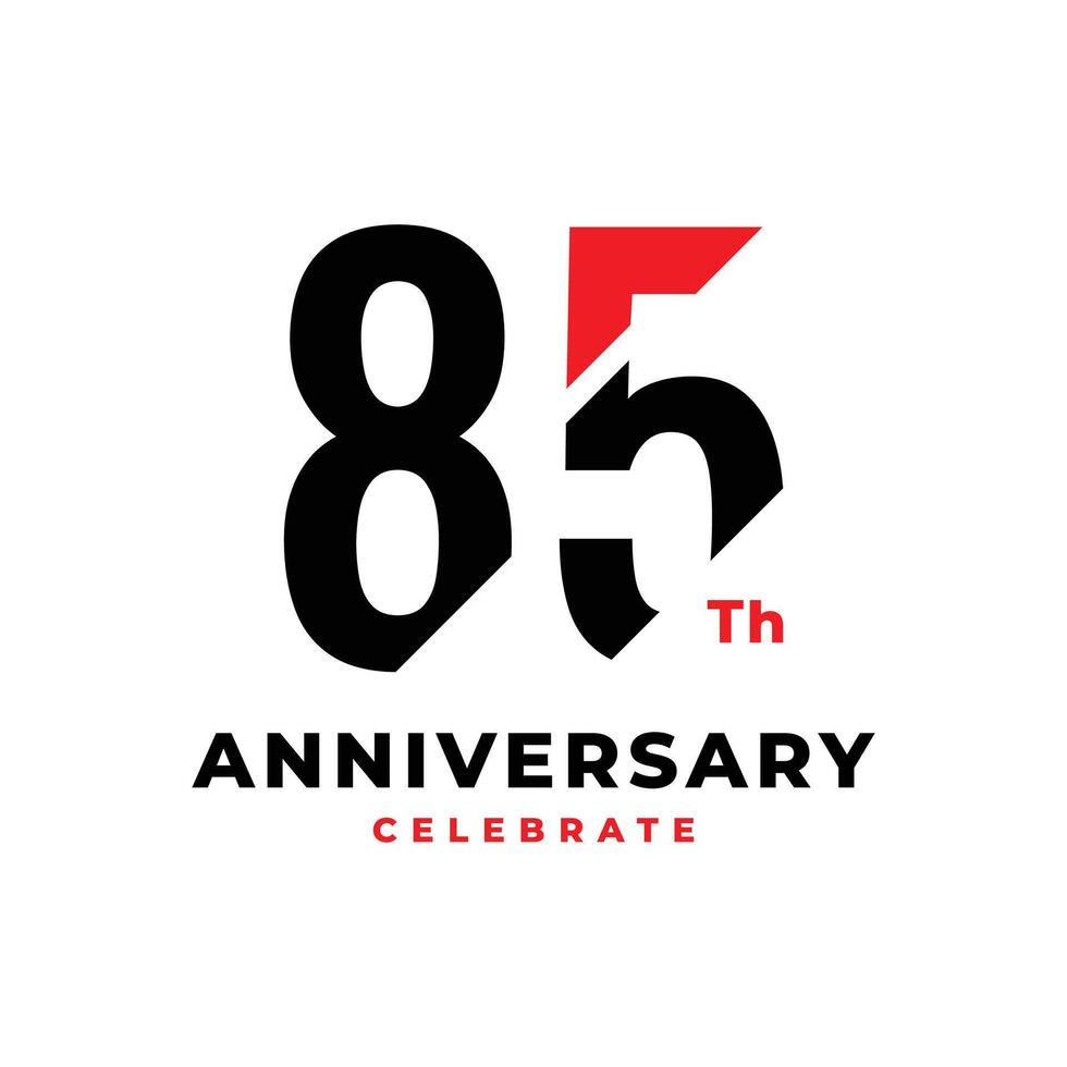 Anniversary Number Design For Greeting Moment vector