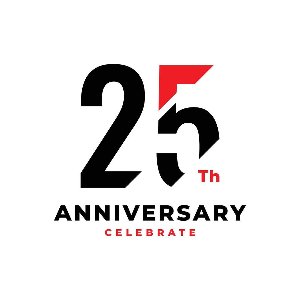 Anniversary Number Design For Greeting Moment vector