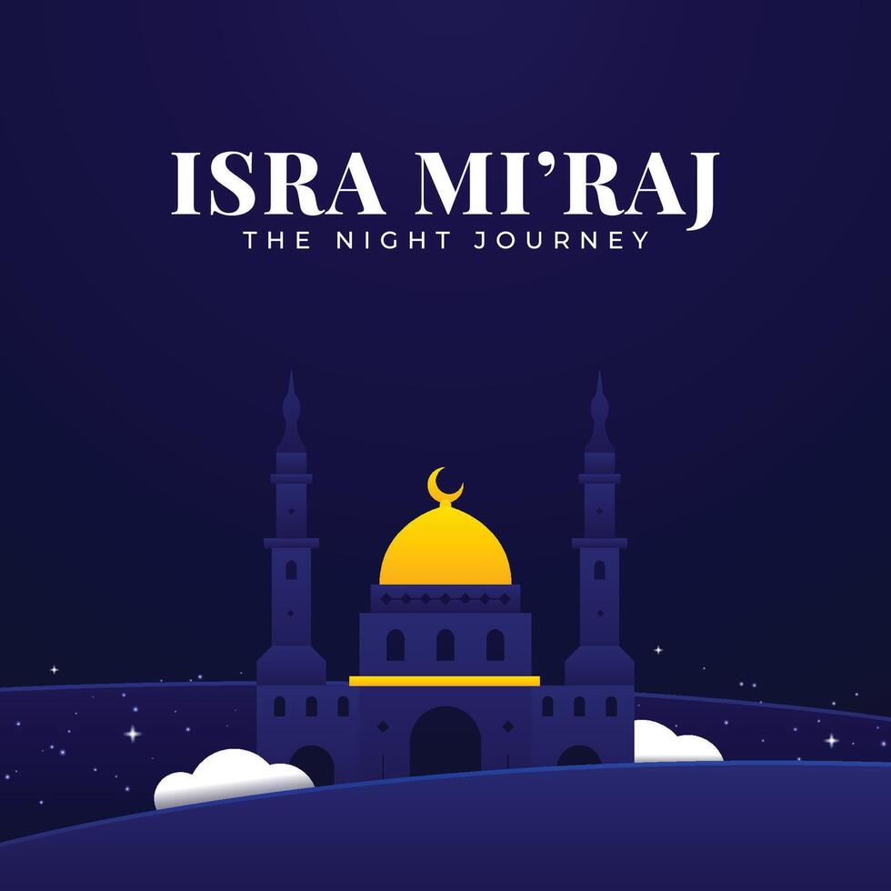 Isra Mi'raj design background template vector