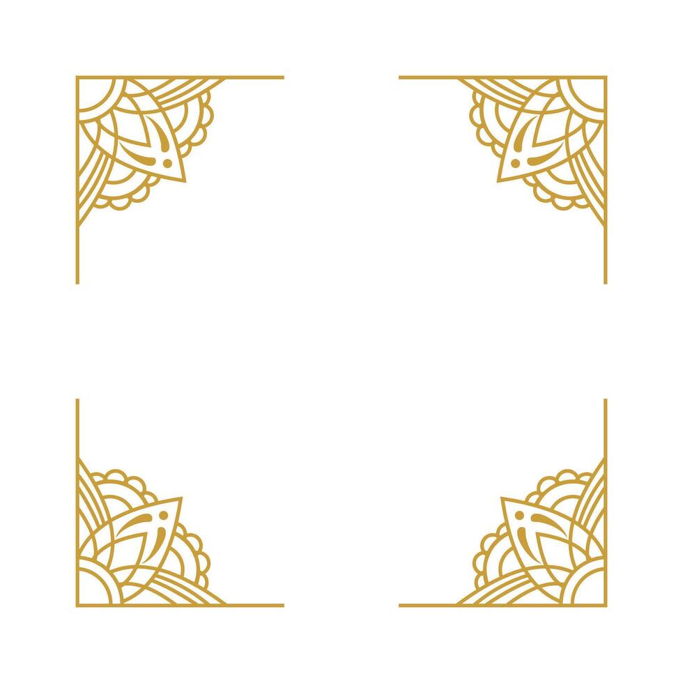 Mandala Wedding Ornament Gold Vector Design