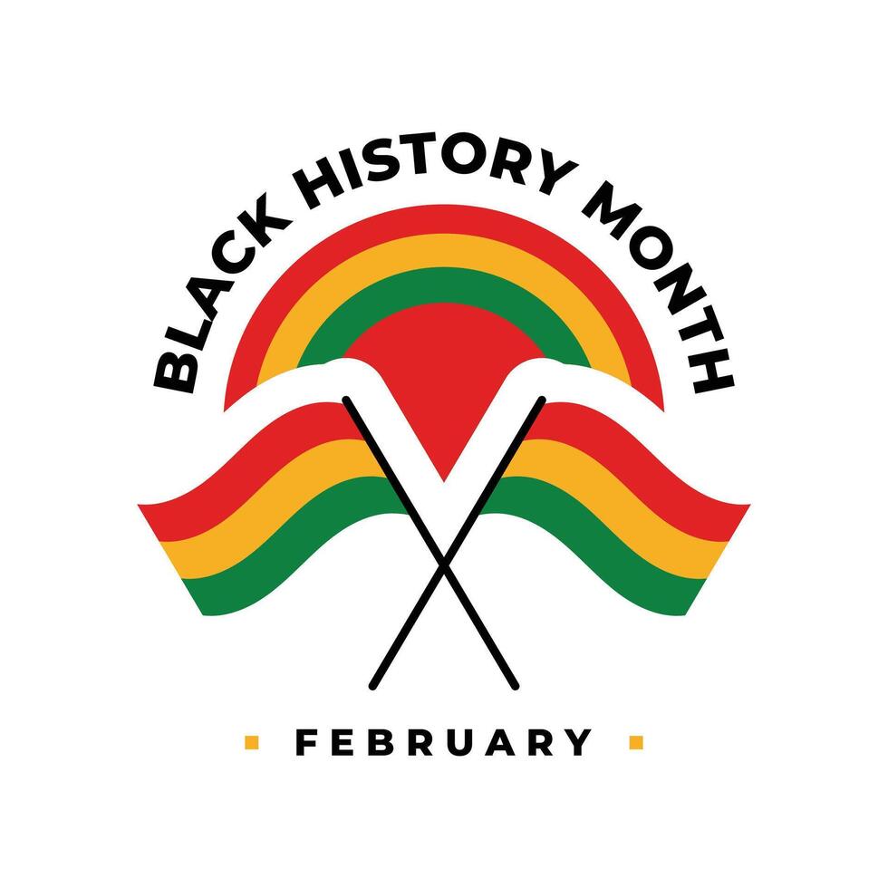 Black History Month Badge Design Collection vector