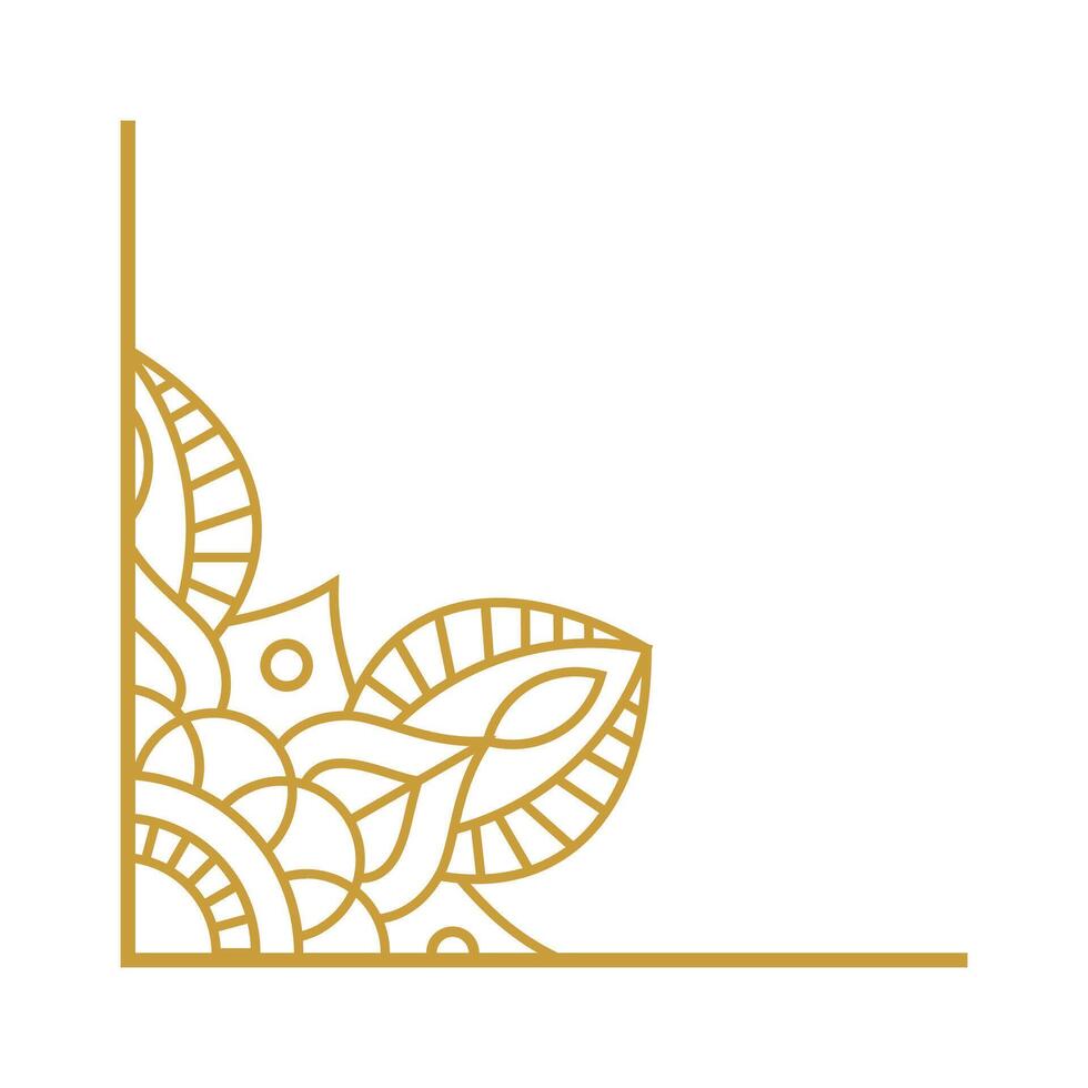 Mandala Wedding Ornament Gold Vector Design